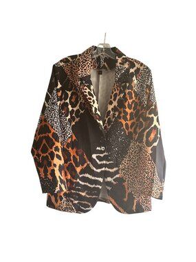 Animal Print Size XXL Multi-Color Leopard Zebra Patchwork Design